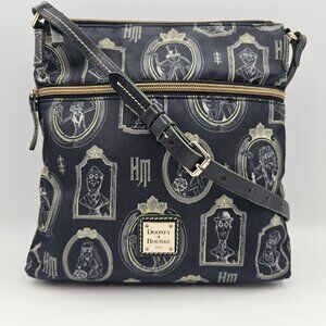 Disney Dooney & Bourke Haunted Mansion Portraits Crossbody Bag Purse Black Nylon
